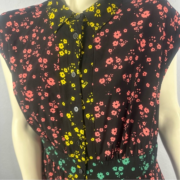 Boden Floral Button Up Midi Shirtdress 12R Pockets Modest Dress - Picture 3 of 10